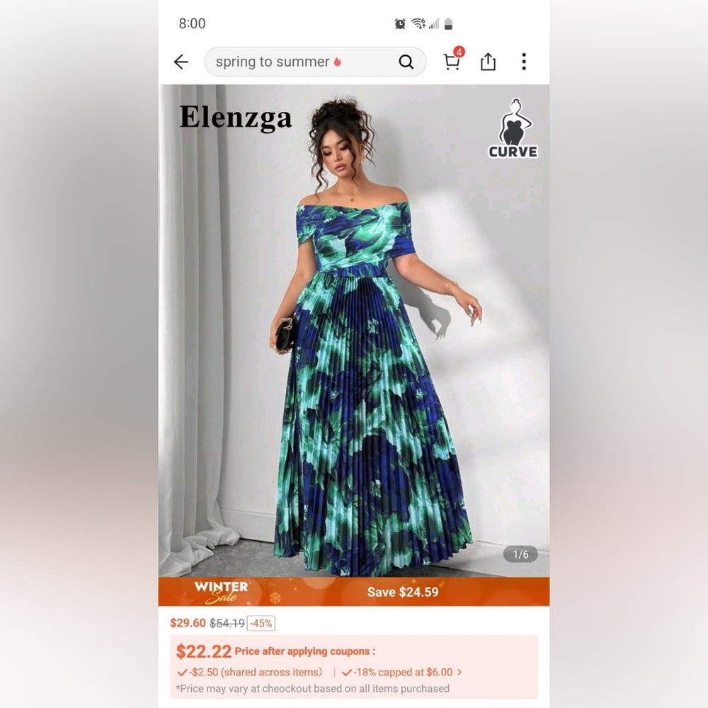 SHEIN Women's Off-Shoulder Dress